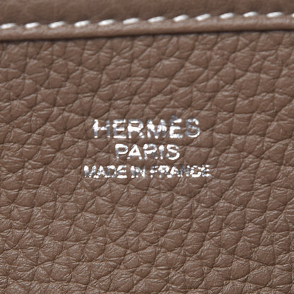 Hermes Taurillon Clemence Evelyne III GM Etoupe 6 of 8