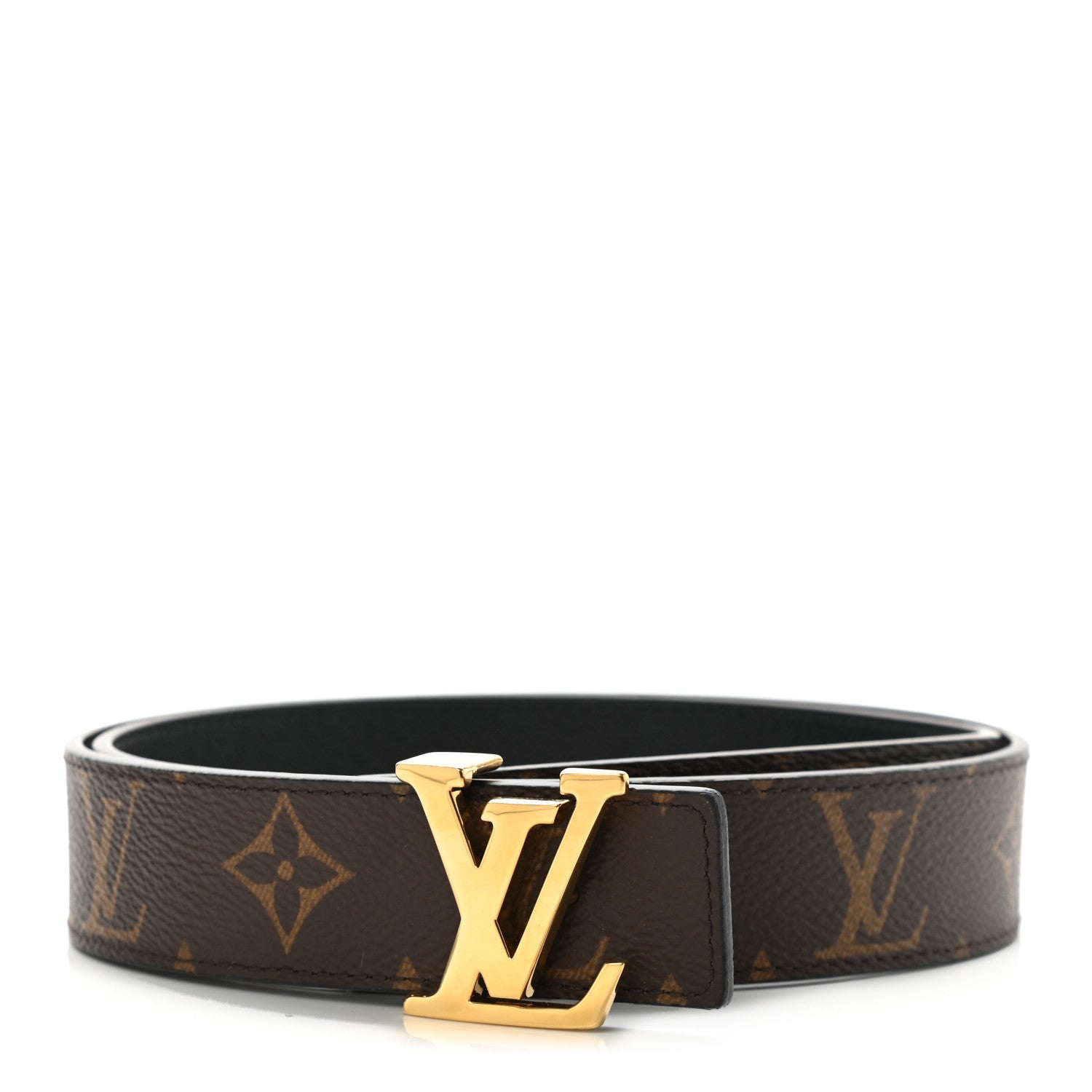 Louis Vuitton Calfskin Monogram 30mm LV Initiales Reversible Belt 75 30 Black 1 of 9