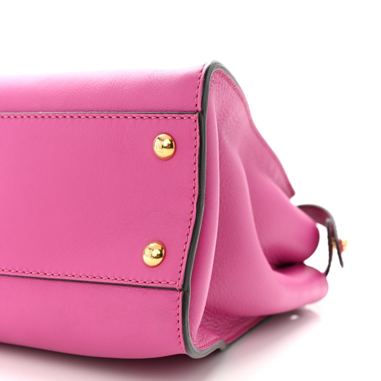 Fendi Vitello Seta Medium Peekaboo Iconic Satchel Magenta 11 of 11