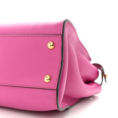 Fendi Vitello Seta Medium Peekaboo Iconic Satchel Magenta 11 of 11