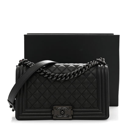 Chanel Caviar Quilted Medium Boy Flap So Black 11 of 11