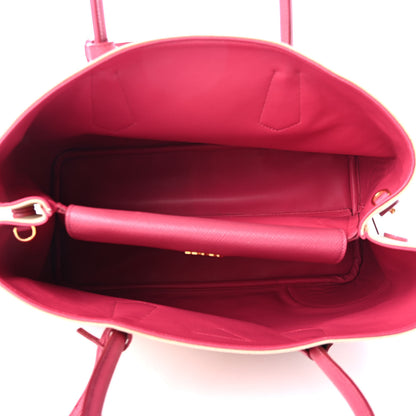 Prada Canapa Saffiano Large Double Bag Corda Peonia 4 of 4