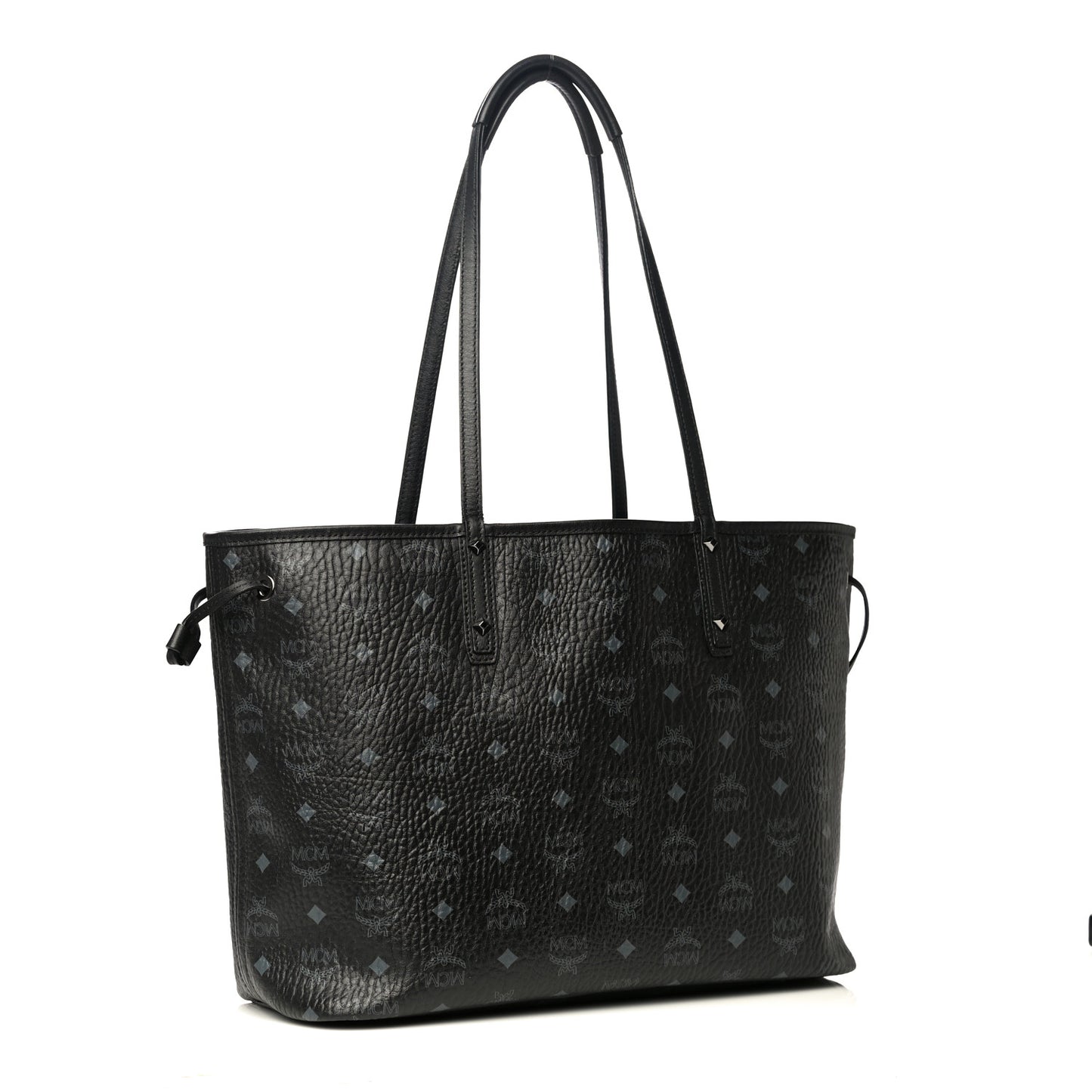 Visetos Medium Reversible Shopper Tote Black