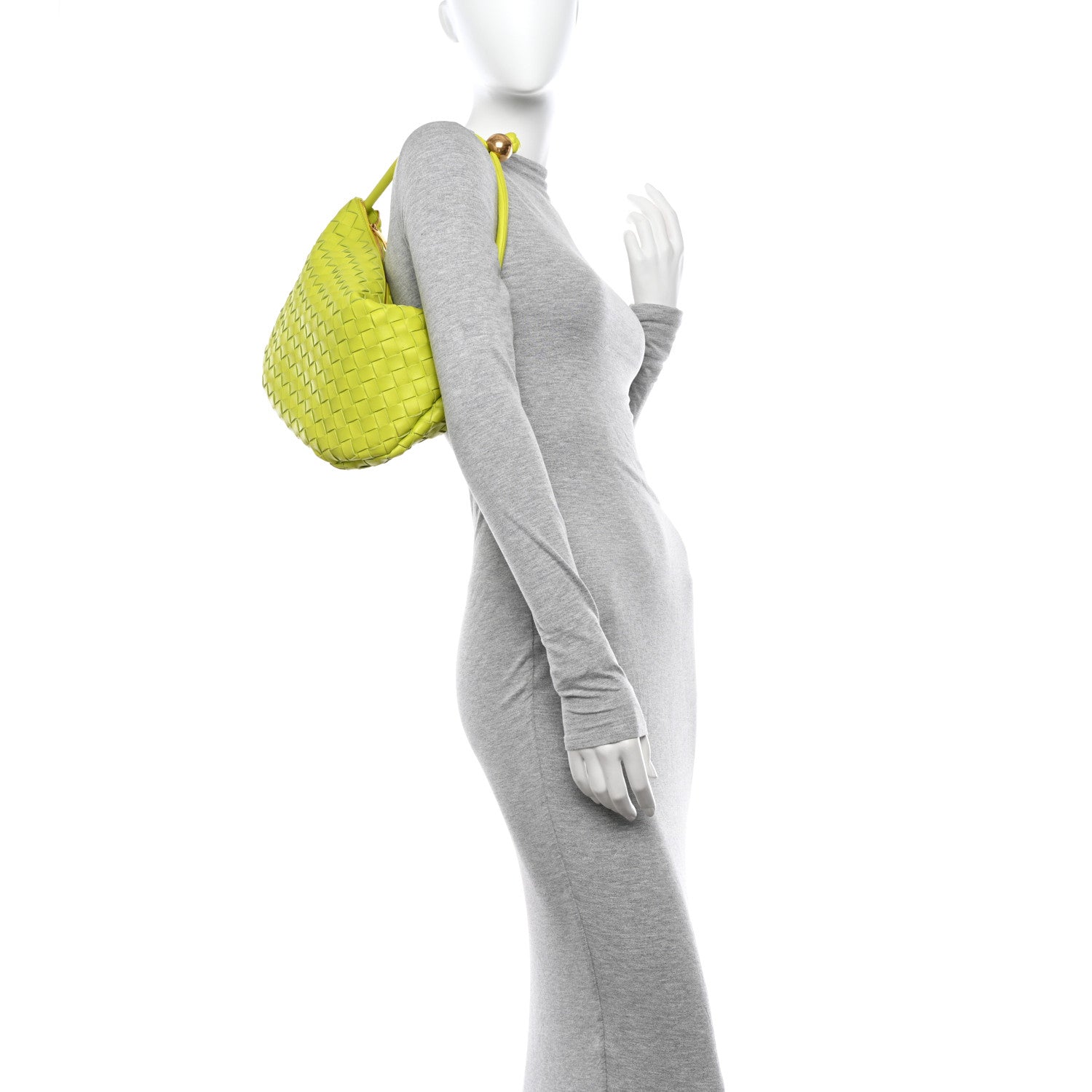 Bottega Veneta Nappa Intrecciato Small Turn Pouch Acid Kiwi 2 of 10