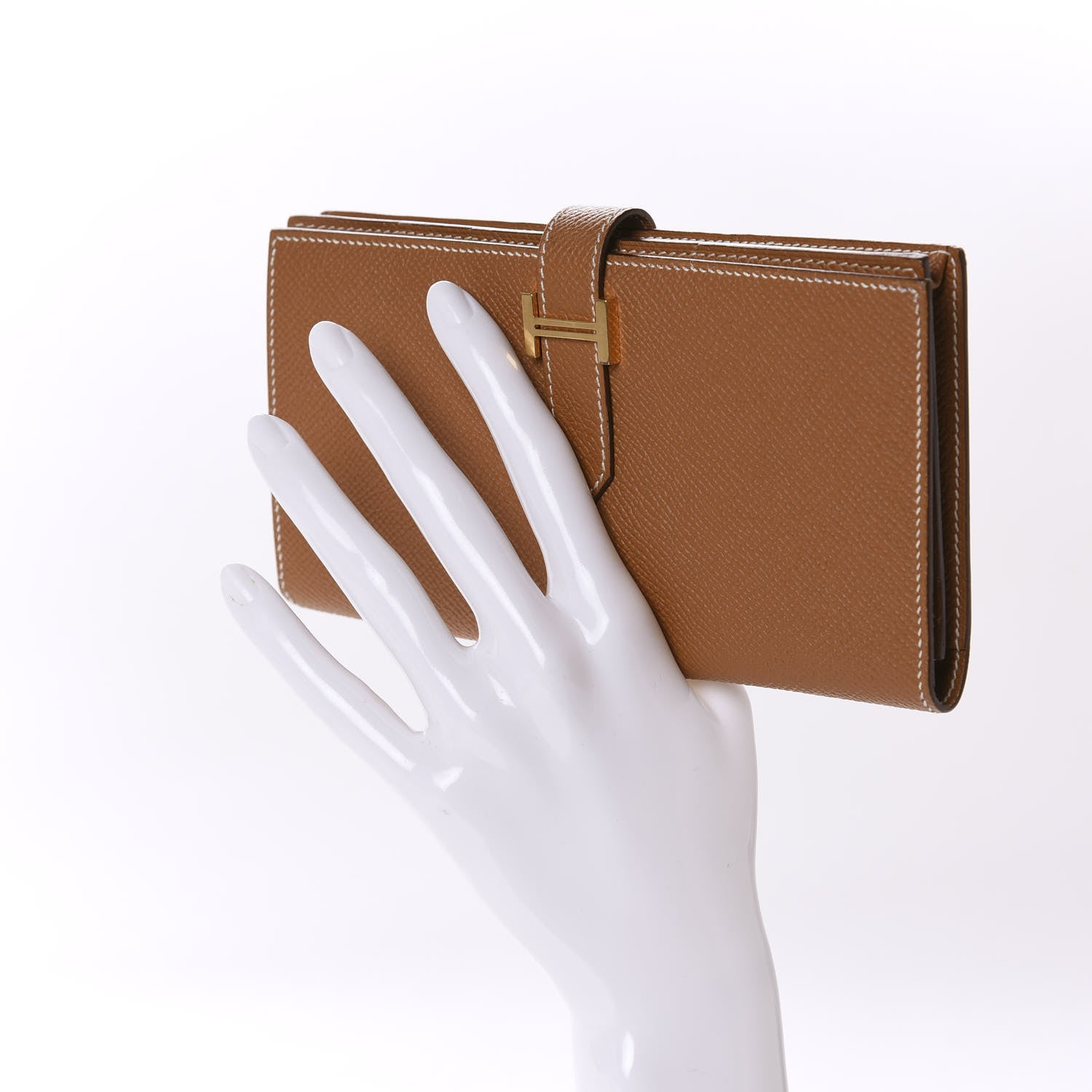 Hermes Epsom Bearn Gusset Wallet Gold 2 of 6