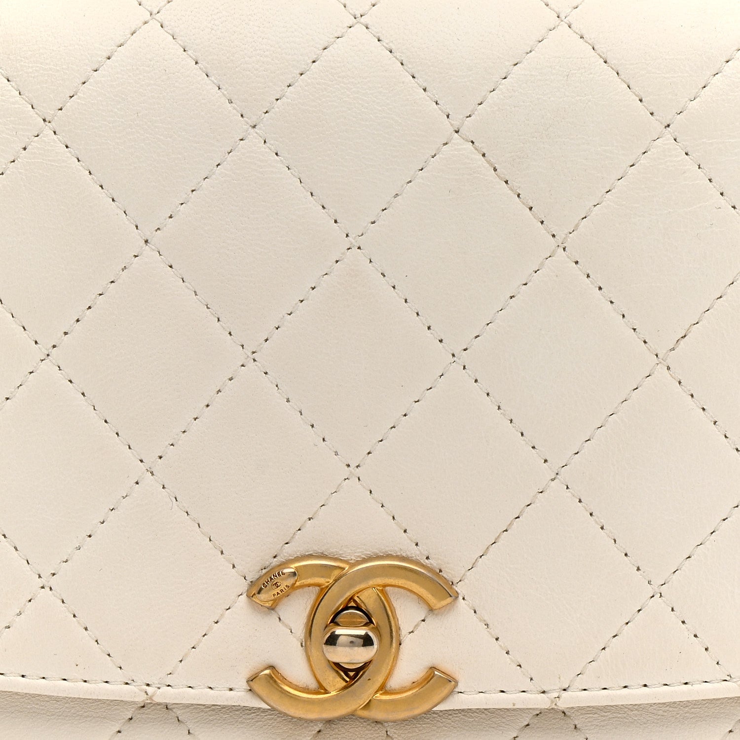 Chanel Lambskin Quilted La Parisienne Top Handle Flap White 8 of 16