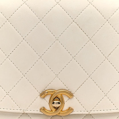 Chanel Lambskin Quilted La Parisienne Top Handle Flap White 8 of 16