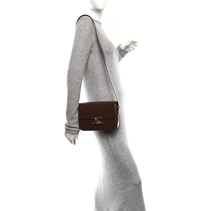 Celine Shiny Calfskin Medium Triomphe Chestnut 2 of 9