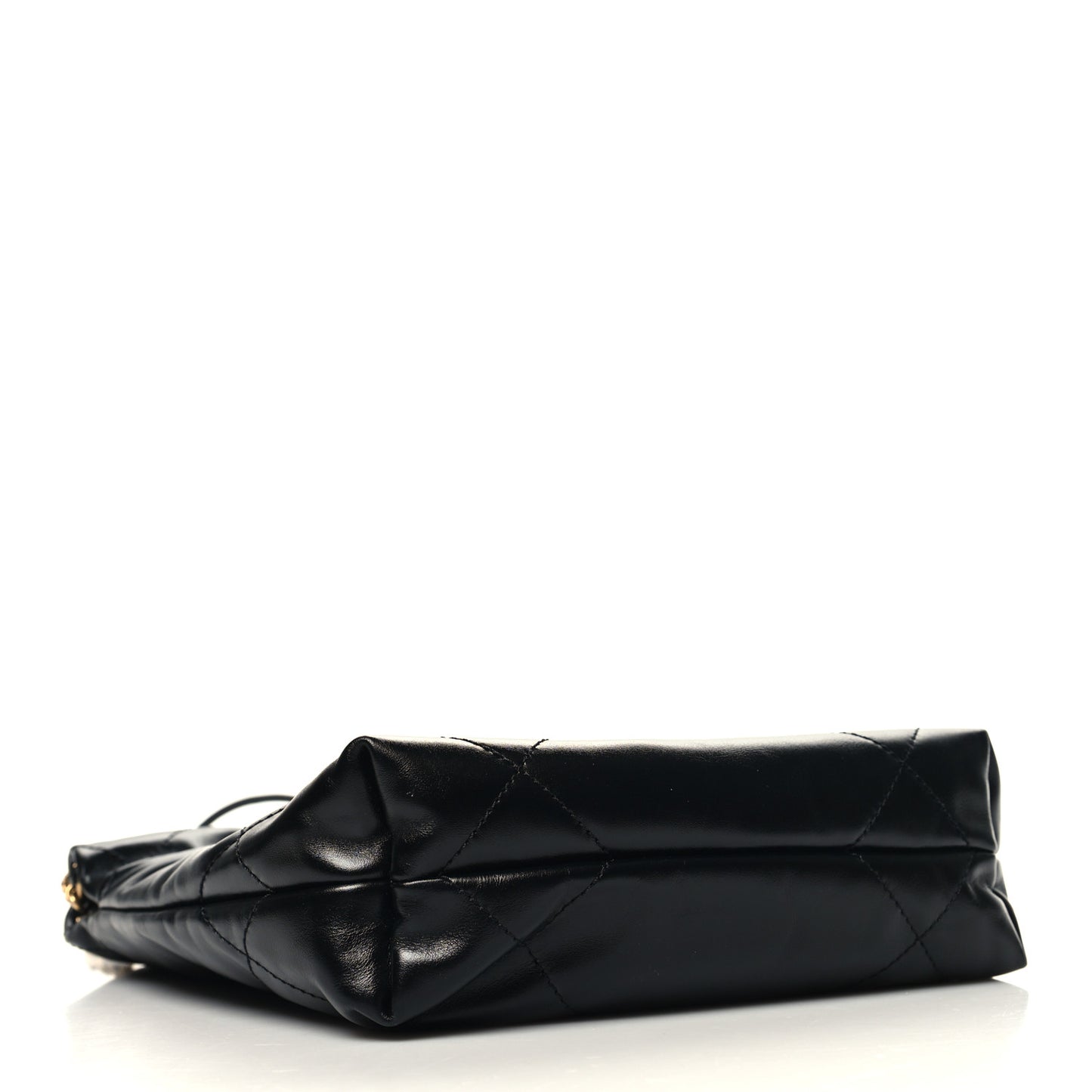 Shiny Calfskin Quilted Mini Chanel 22 Black