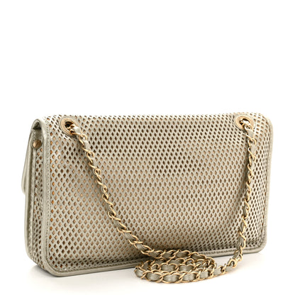 Chanel Perforated Calfskin Large Up In The Air Flap Light Gold 3 of 10