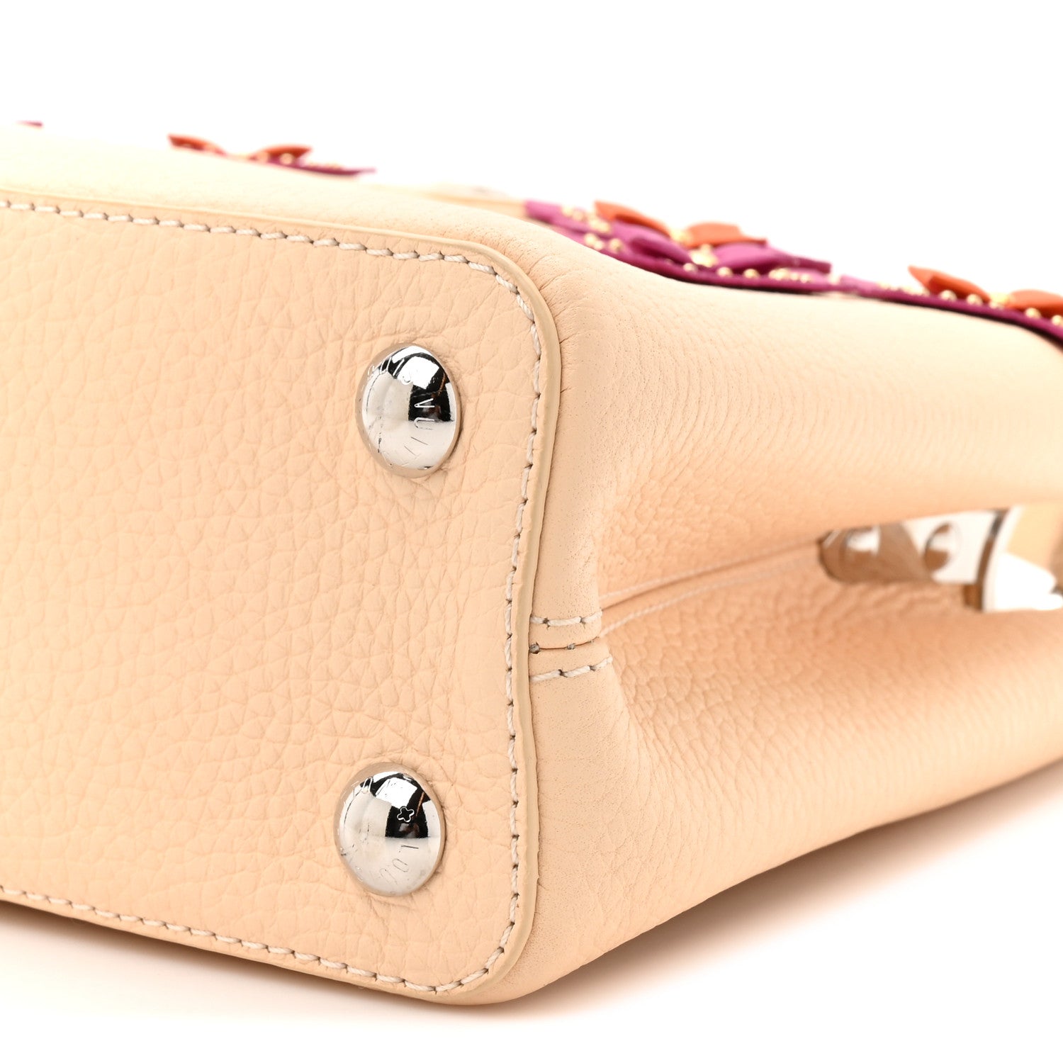 Louis Vuitton Taurillon Mechanical Flowers Capucines BB Dune 9 of 13