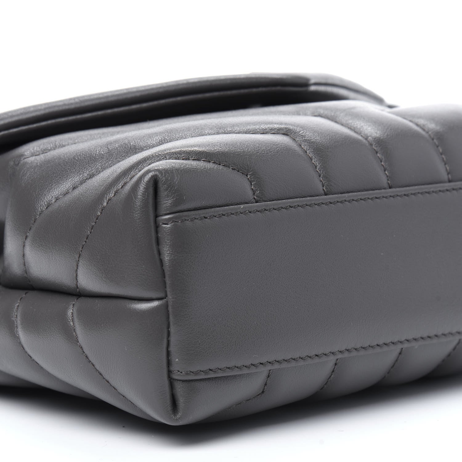 Saint Laurent Calfskin Y Quilted Monogram Toy Loulou Crossbody Bag Storm 21 of 25