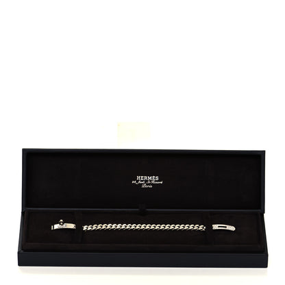 Hermes 18K White Gold Diamond TPM Kelly Gourmette Bracelet SH 5 of 5