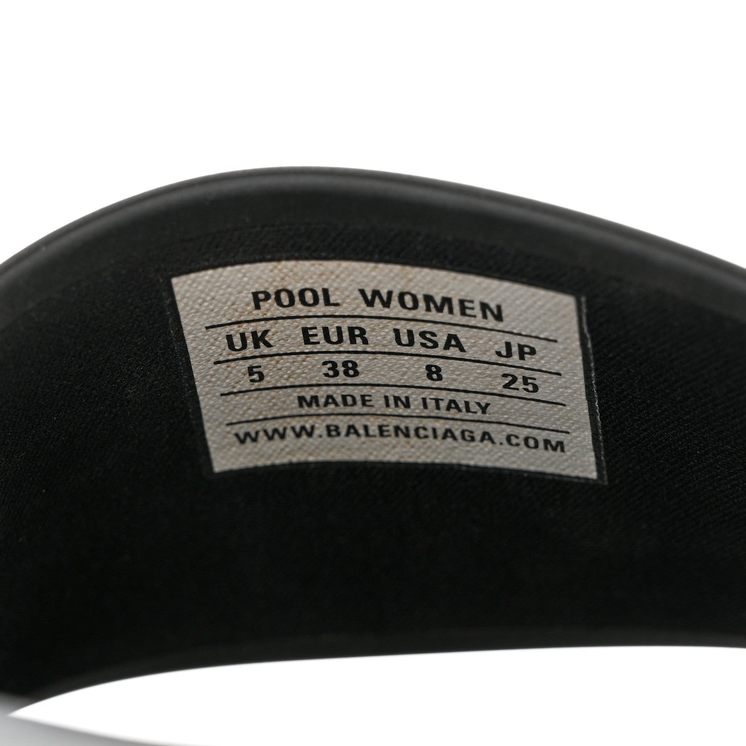 Balenciaga PVC Logo Mens Pool Slide Sandals 38 Black White 6 of 10