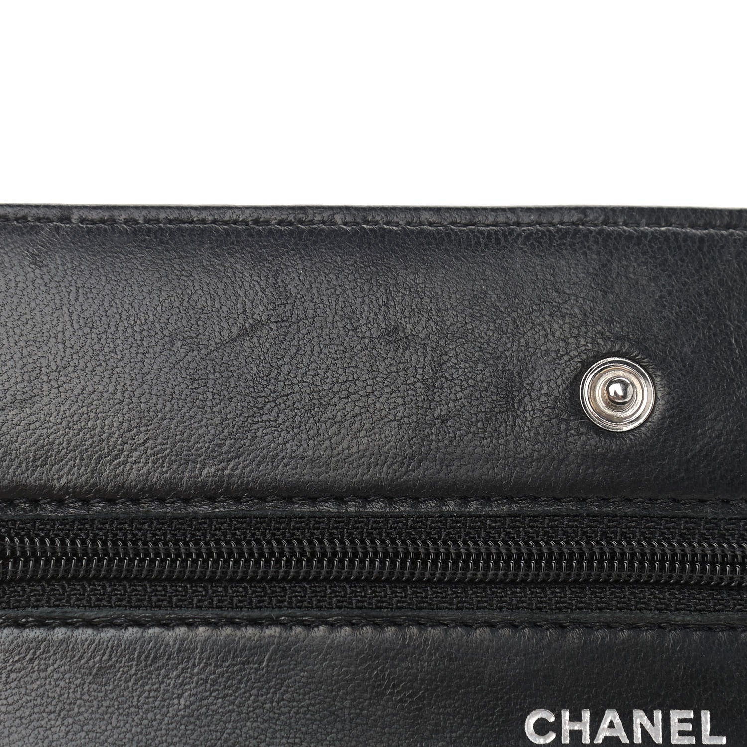 Chanel Lambskin Quilted Wallet On Chain WOC Black 12 of 13