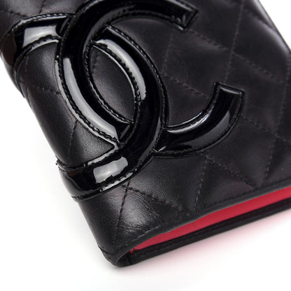 Chanel Calfskin Quilted Cambon Yen Wallet Black 9 of 11