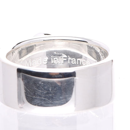 Hermes Sterling Silver 18K Rose Gold Diamond Collier De Chien PM Ring 53 6.25 6 of 8