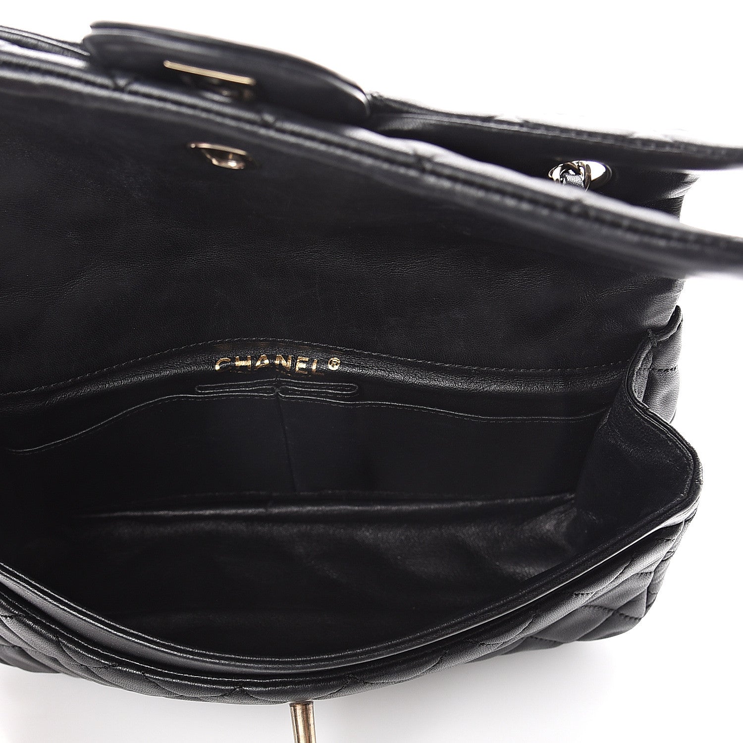 Chanel Lambskin Quilted Medium Double Flap Black 4 of 9