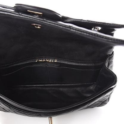 Chanel Lambskin Quilted Medium Double Flap Black 4 of 9