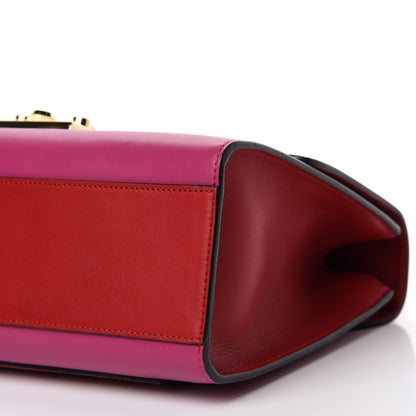 Gucci Moon Calfskin Bi-Color Medium Padlock Shoulder Bag New Rosette Hibiscus Red 7 of 10