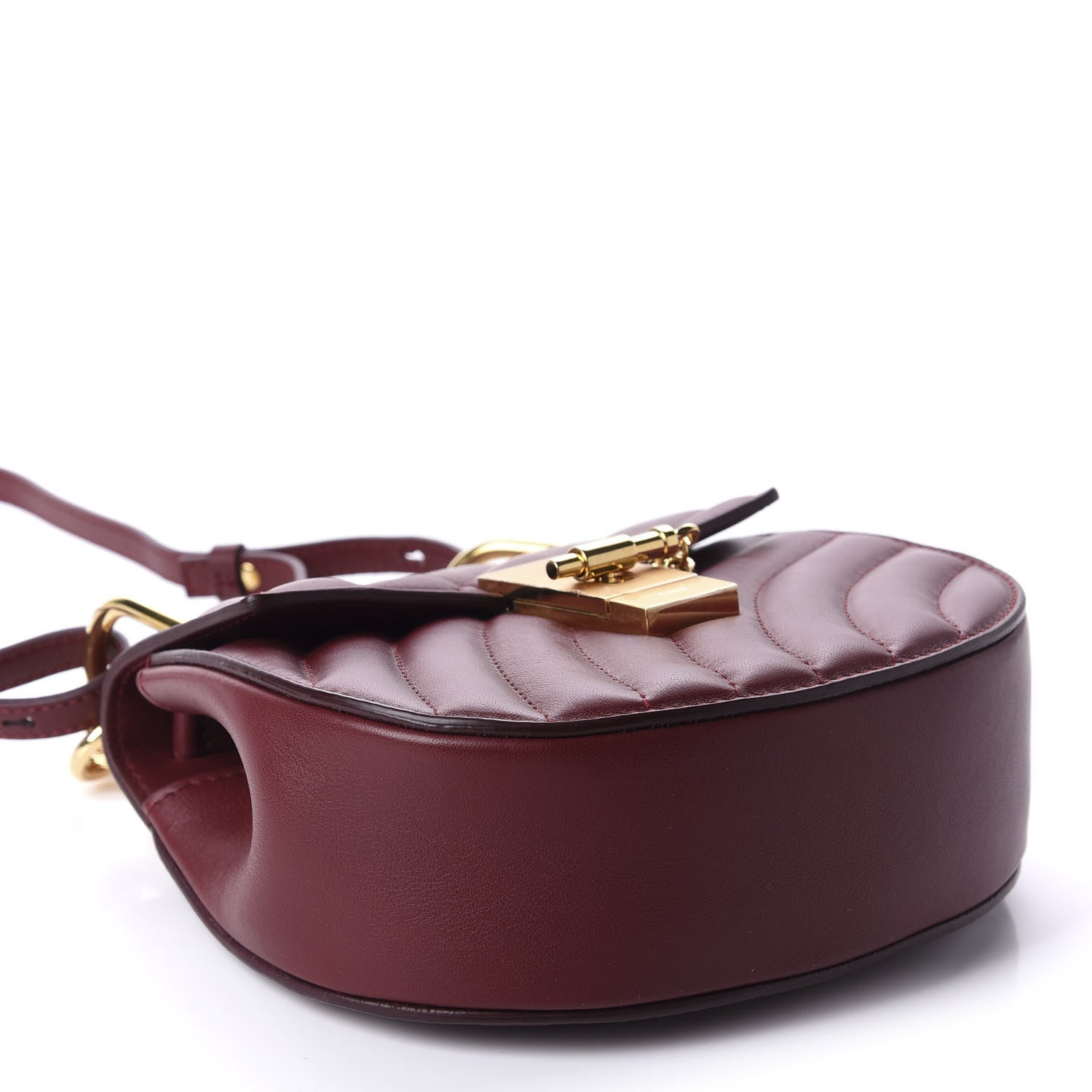 Chloe Calfskin Quilted Mini Drew Bijou Shoulder Bag Plum Purple 3 of 9