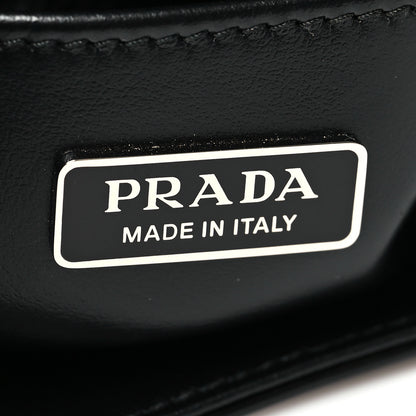 Prada Spazzolato Cleo Shoulder Bag Black 6 of 10