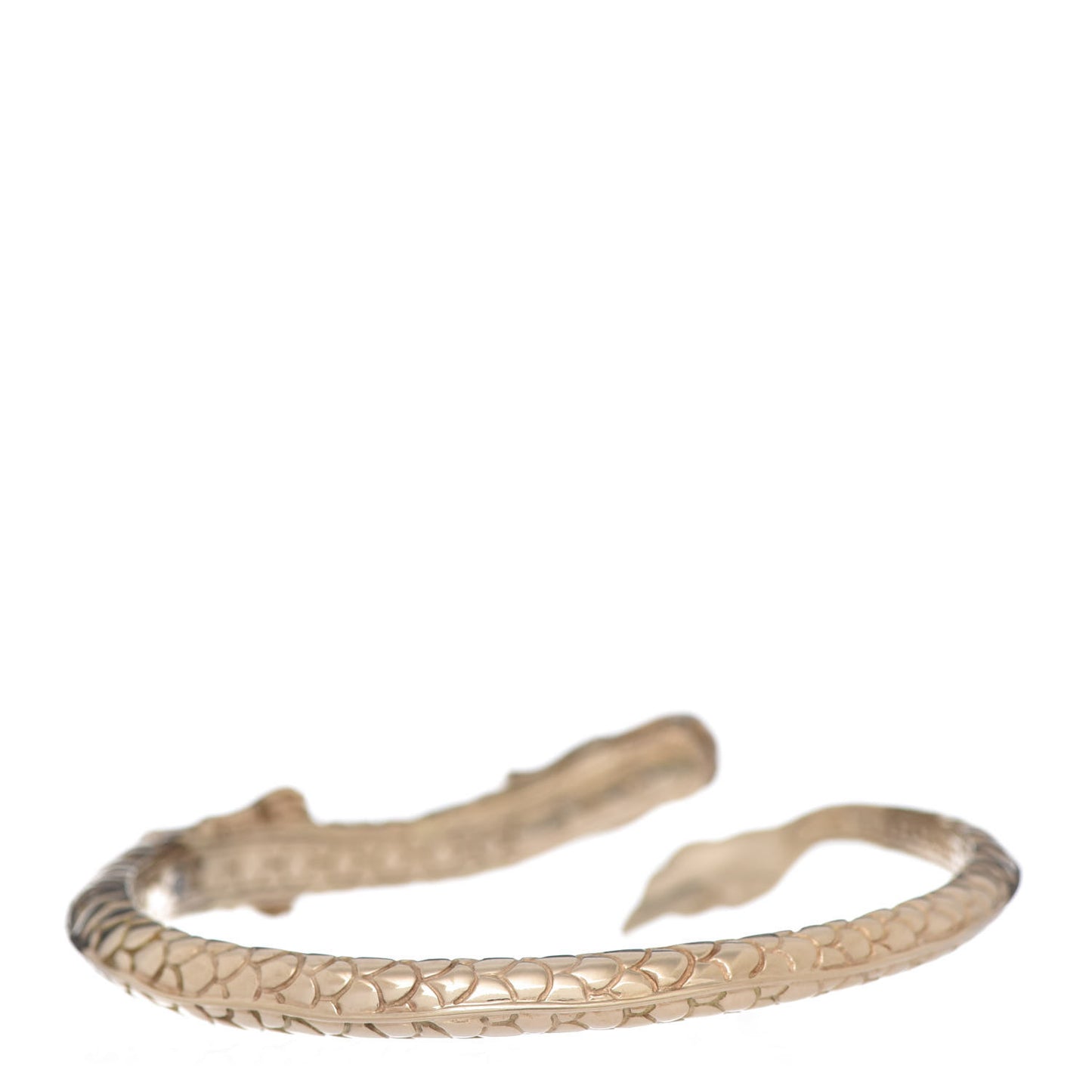 18K Yellow Gold Slim Naga Dragon Cuff Bracelet