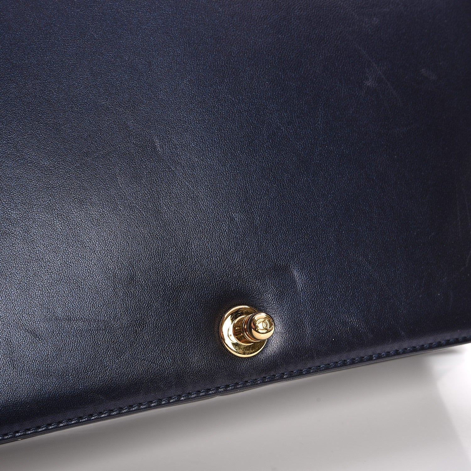 Chanel Lambskin Embossed New Medium Boy Cube Flap Navy 9 of 14
