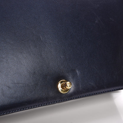 Chanel Lambskin Embossed New Medium Boy Cube Flap Navy 9 of 14