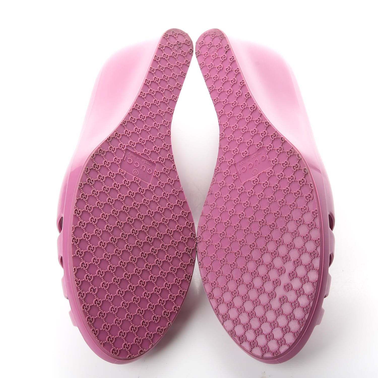 Gucci Rubber Jelly Marola Wedges 36 Fresia Rose 5 of 9