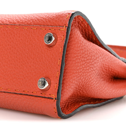 Fendi Cuoio Romano Selleria Mini Peekaboo Iconic Satchel Dark Orange 10 of 10