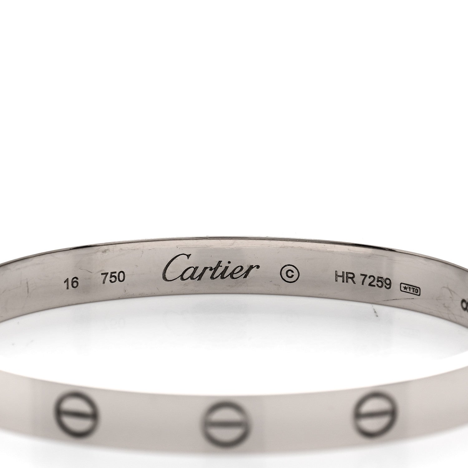 Cartier 18K White Gold LOVE Bracelet 16 4 of 4