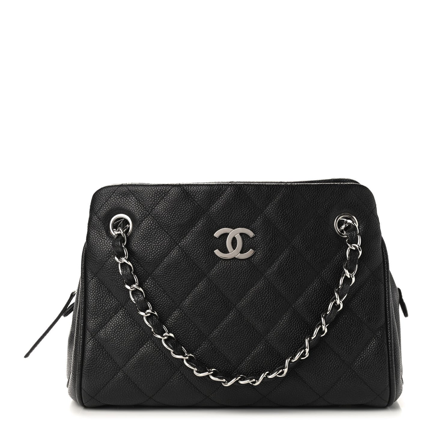 Caviar Quilted CC Tote Black