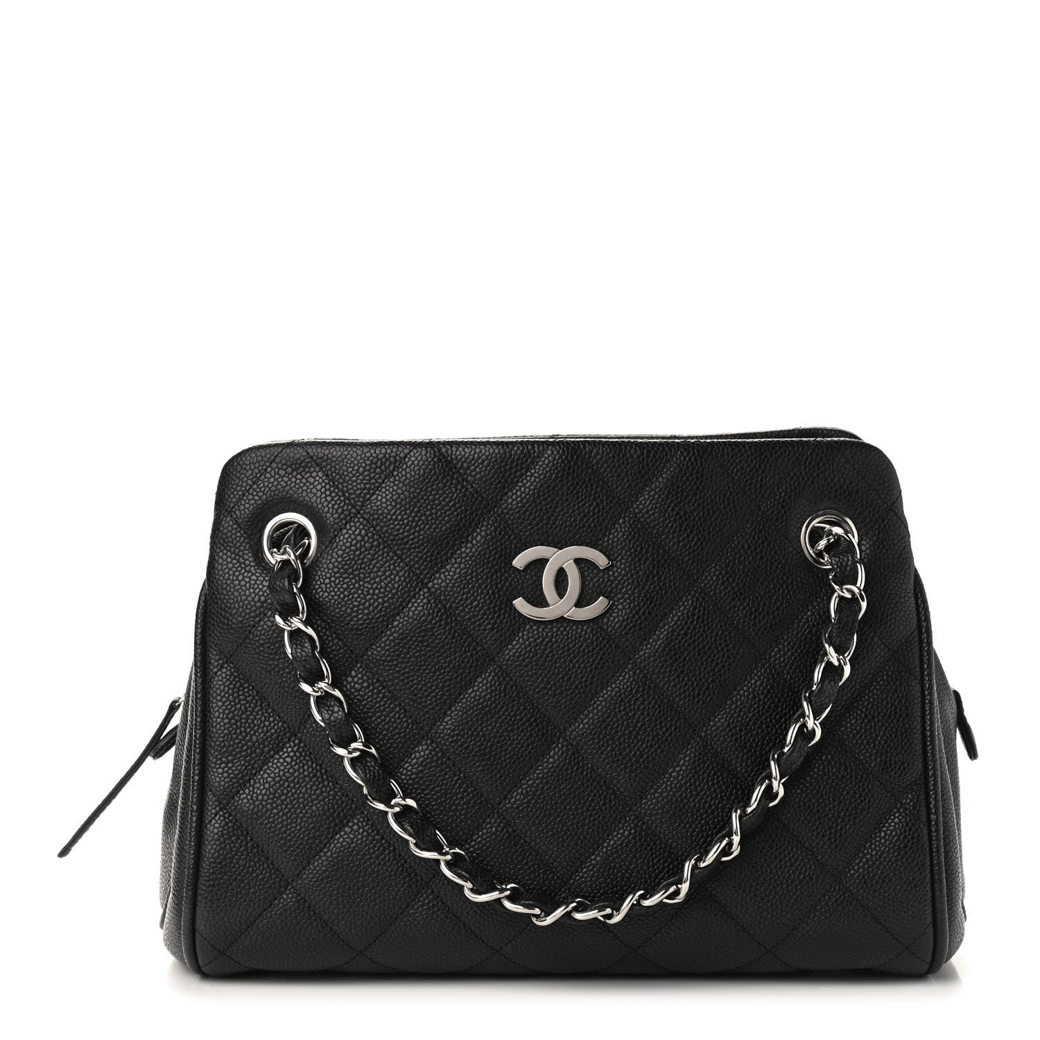 Chanel Caviar Quilted CC Tote Black 1 of 9