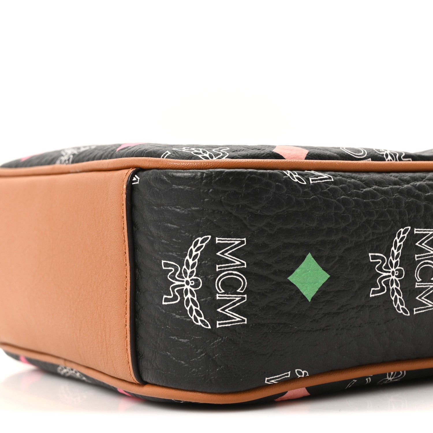 MCM Skyoptic Visetos Camera Crossbody Bag Spectrum Diamond Black