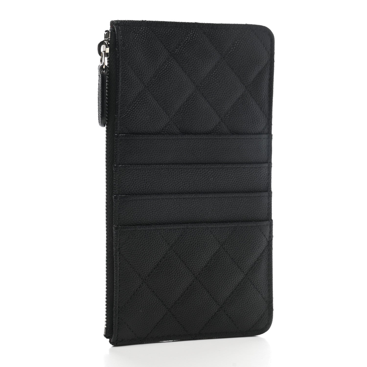Chanel Caviar Quilted Classic Flat Wallet Pouch Black 3 of 8