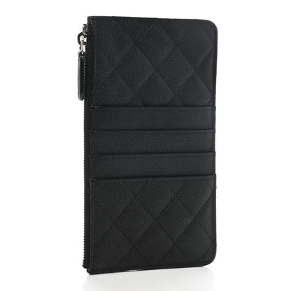 Chanel Caviar Quilted Classic Flat Wallet Pouch Black 3 of 8