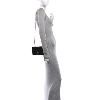 Versace Satin Crystal Mini Kleio Crossbody Bag Black 2 of 11