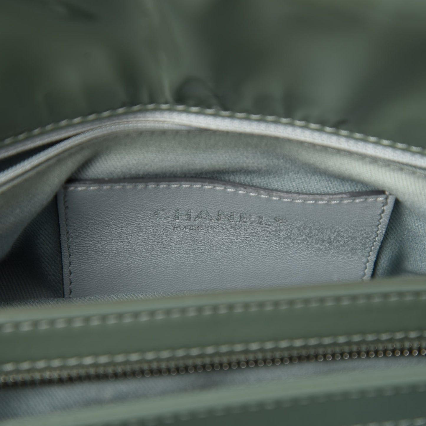 Patent Quilted Medium Just Mademoiselle Green