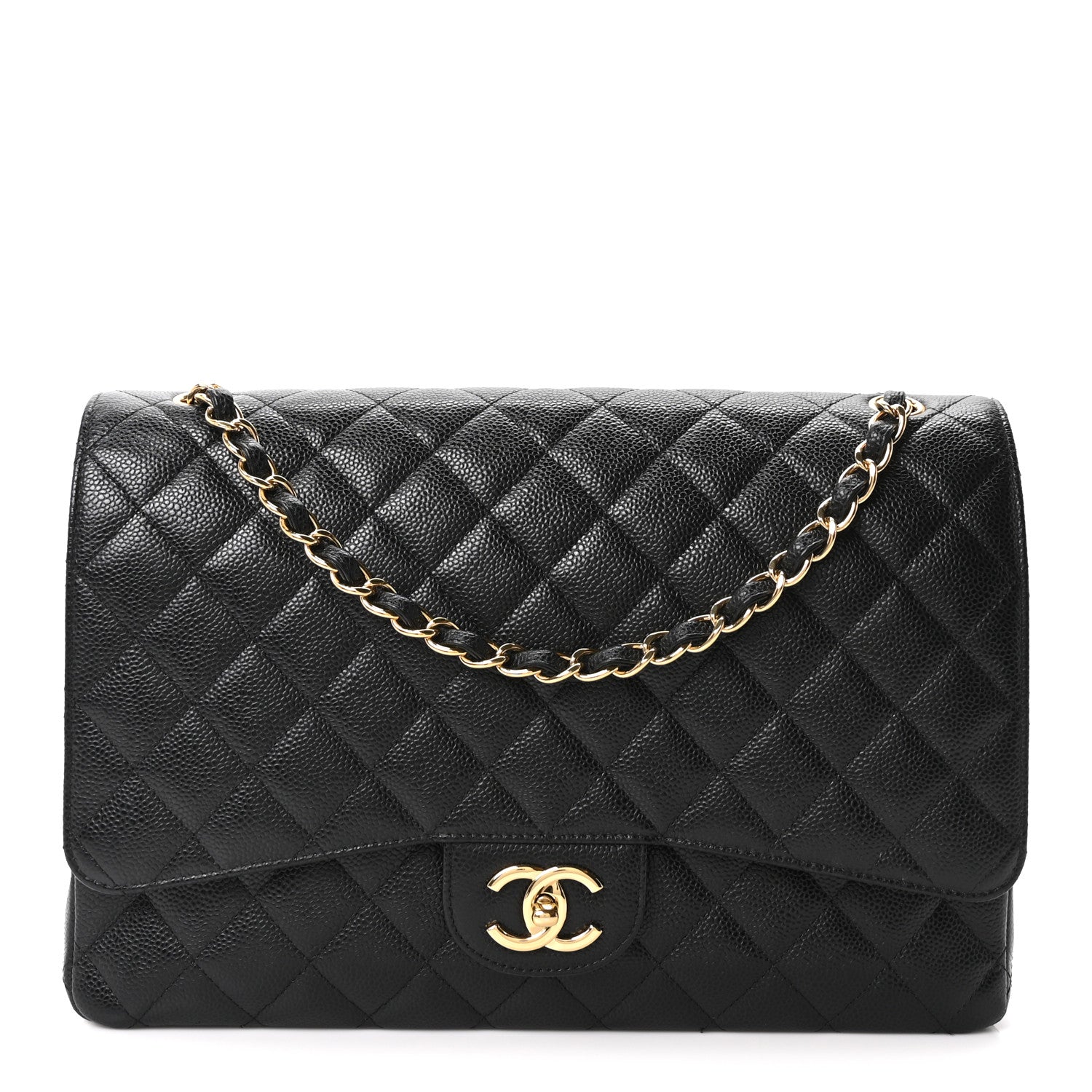 Chanel Caviar Quilted Maxi Double Flap Black 1 of 11