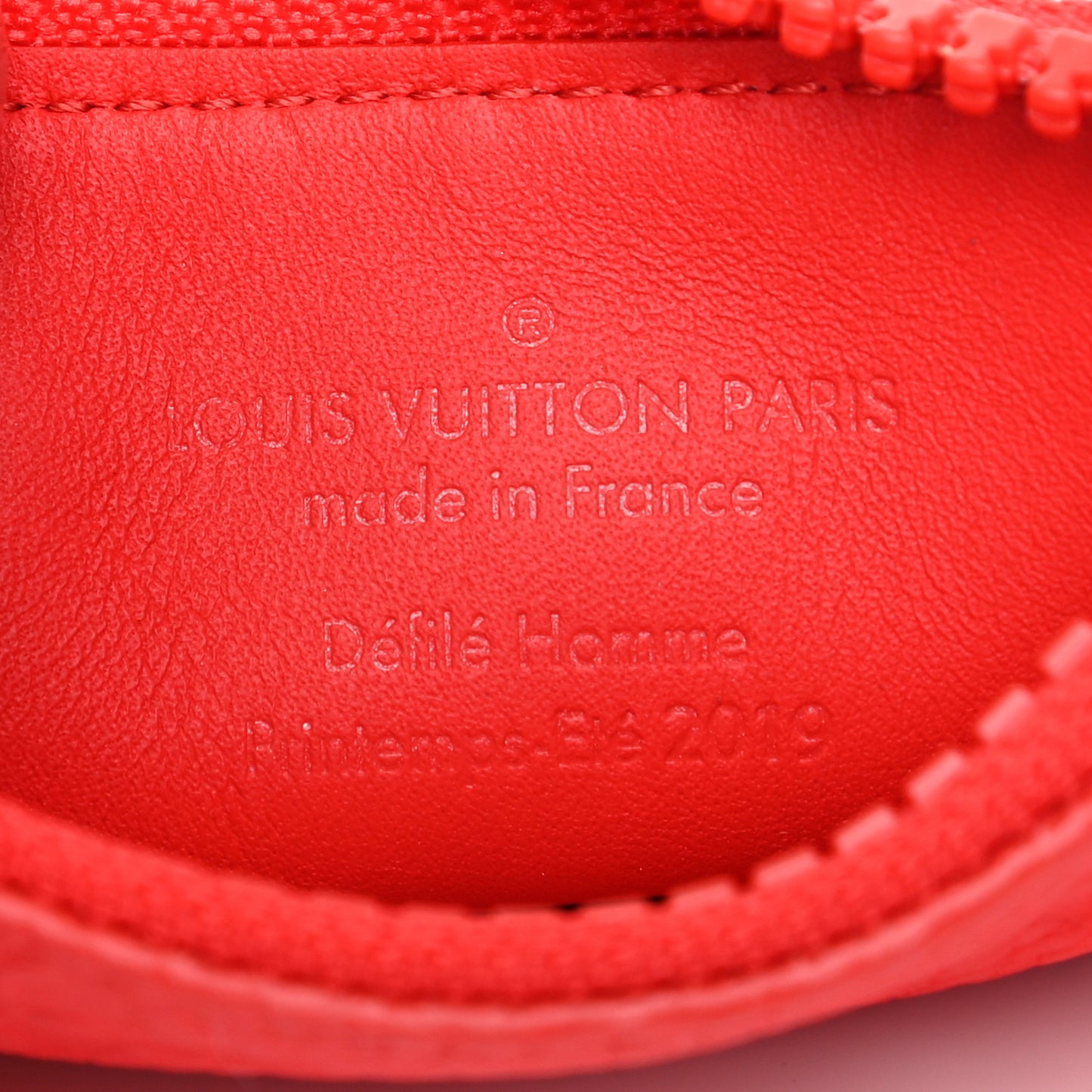 Taurillon Monogram Solar Ray Key Pouch Rouge