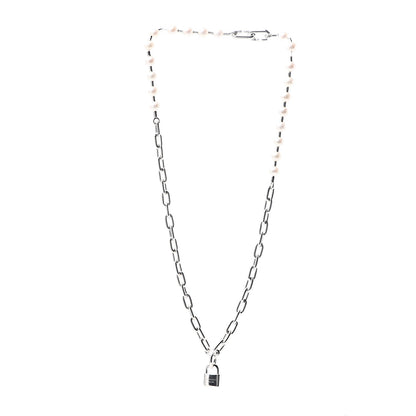 Tiffany Sterling Silver Pearl HardWear Lock Bracelet 3 of 6