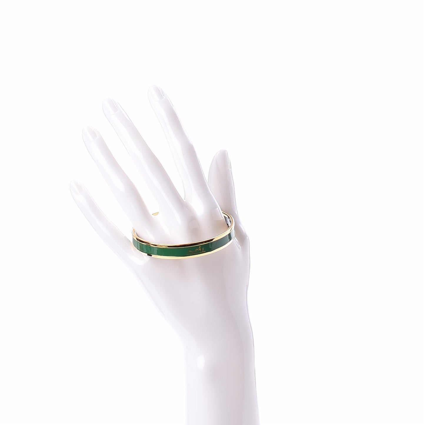 Enamel Narrow Caleche Bracelet 62 Vert Sapin