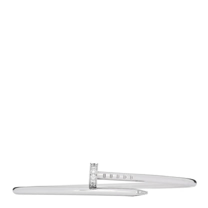 Cartier 18K White Gold Diamond Small Juste Un Clou 16 1 of 5
