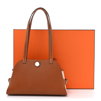 Hermes Vache Hunter H Canvas Swift Tablier Sellier Fauve Gold Ecru Beige 11 of 11