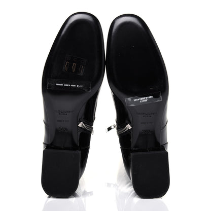 Saint Laurent Patent Knee High Boots 34.5 Black 5 of 11