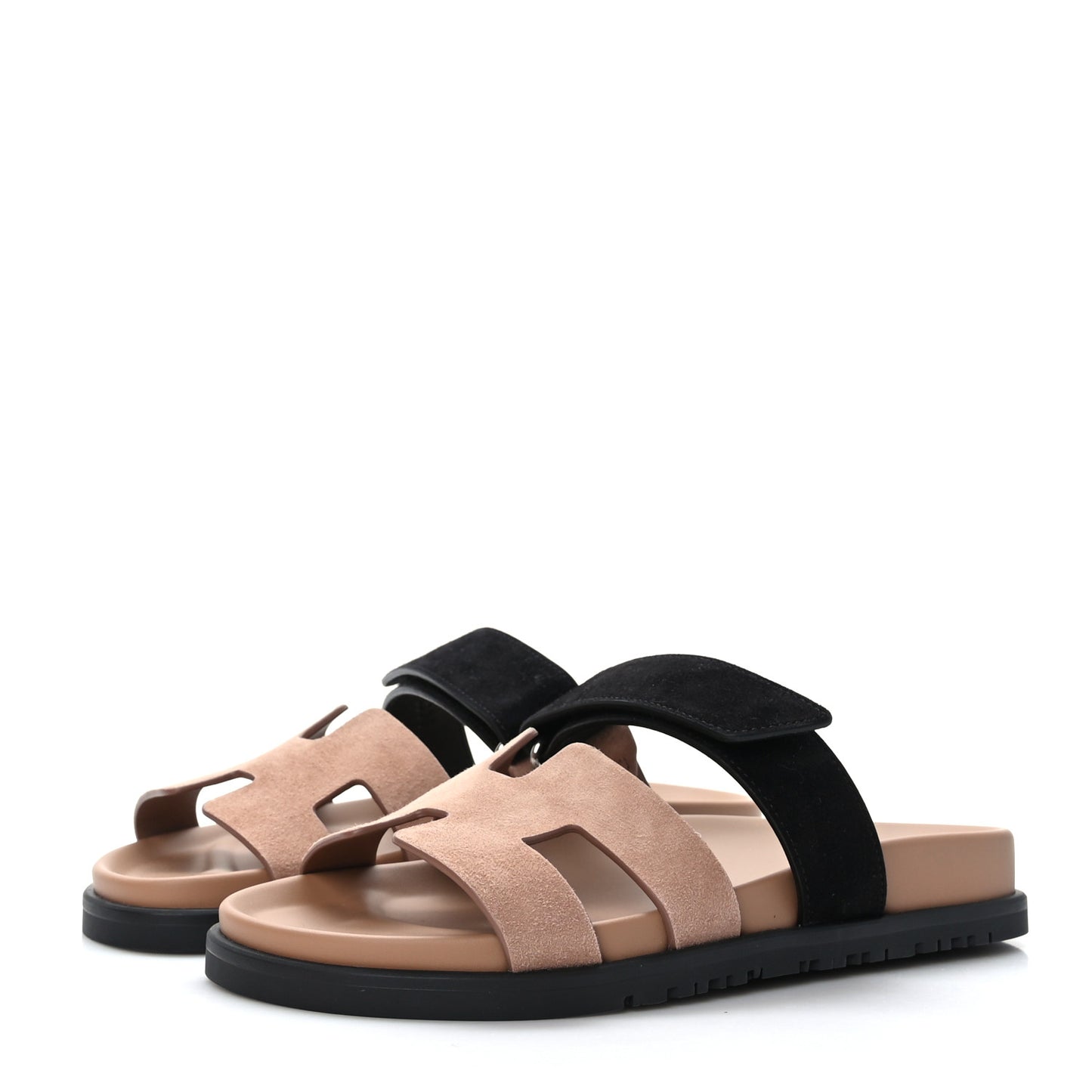 Suede Goatskin Womens Chypre Sandals 36 Rose Perle Black