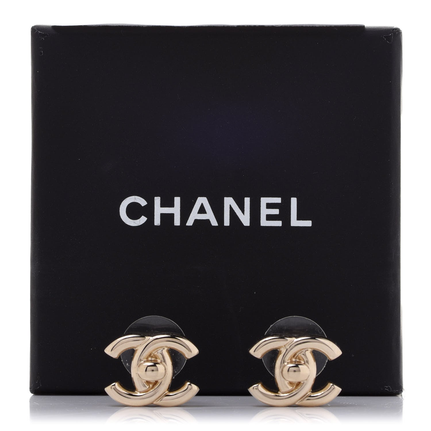 Chanel Metal CC Turnlock Earrings Gold 5 of 5