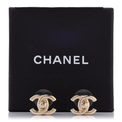 Chanel Metal CC Turnlock Earrings Gold 5 of 5