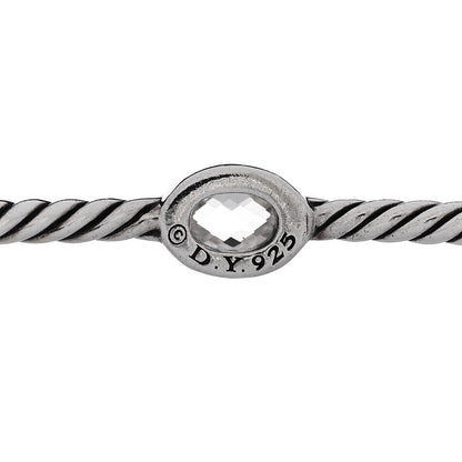 David Yurman DAVID YURMAN Sterling Silver Crystal Color Classics Cable Bangle Bracelet Set of 2 5 of 5